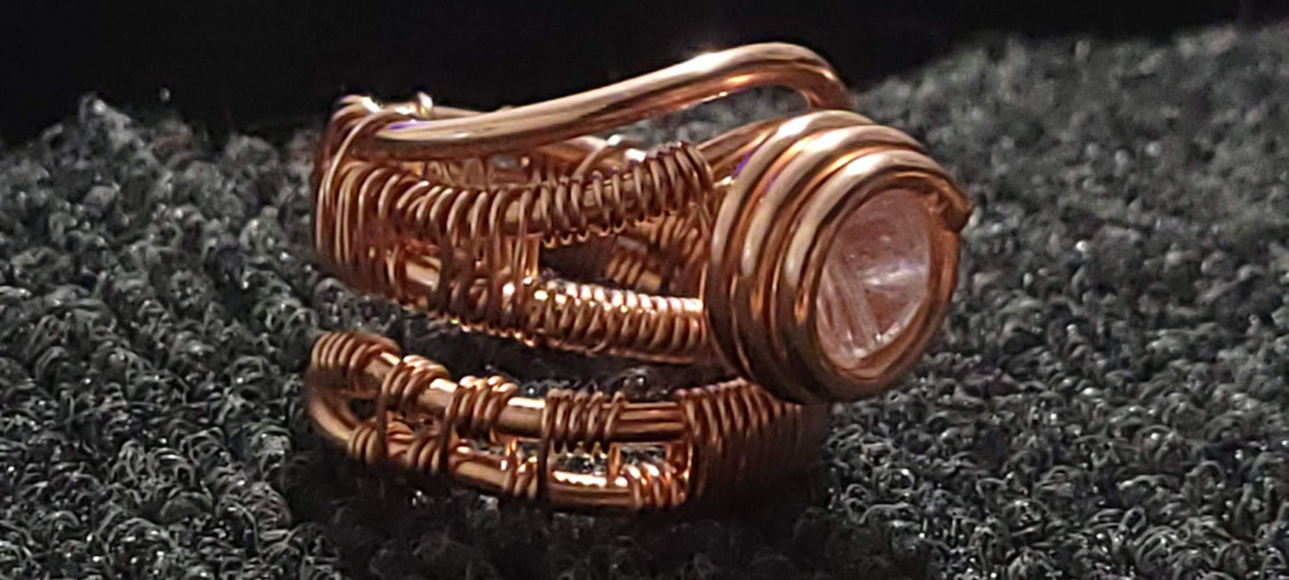 Quartz & Copper Ring