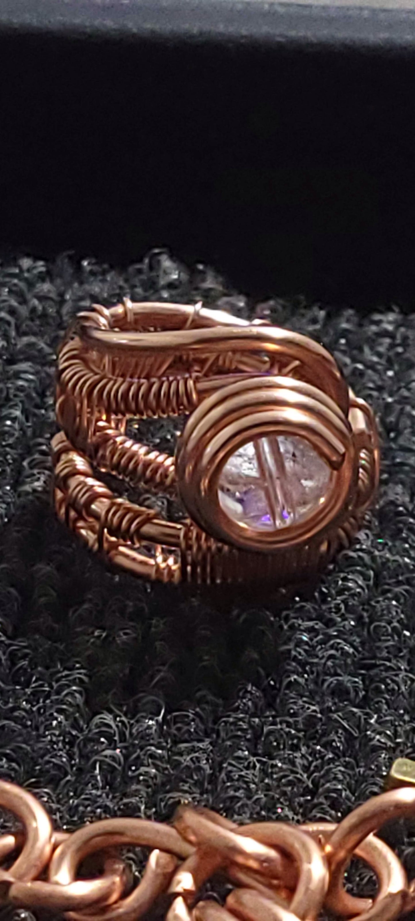 Quartz & Copper Ring