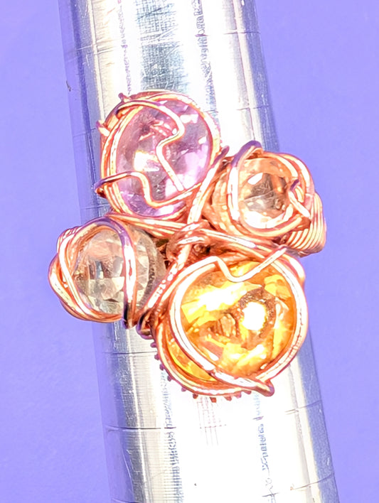 Amethyst, Citrine, and Quartz